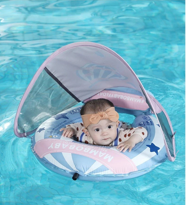 MAMBOBABY SELF-INFLATING BABY FLOAT WITH CANOPY