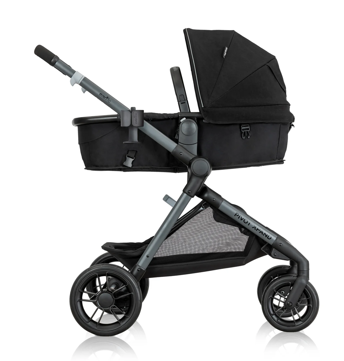 Evenflo - Pivot Xpand Modular Travel System with LiteMax Infant Car Seat - Ayrshire Black
