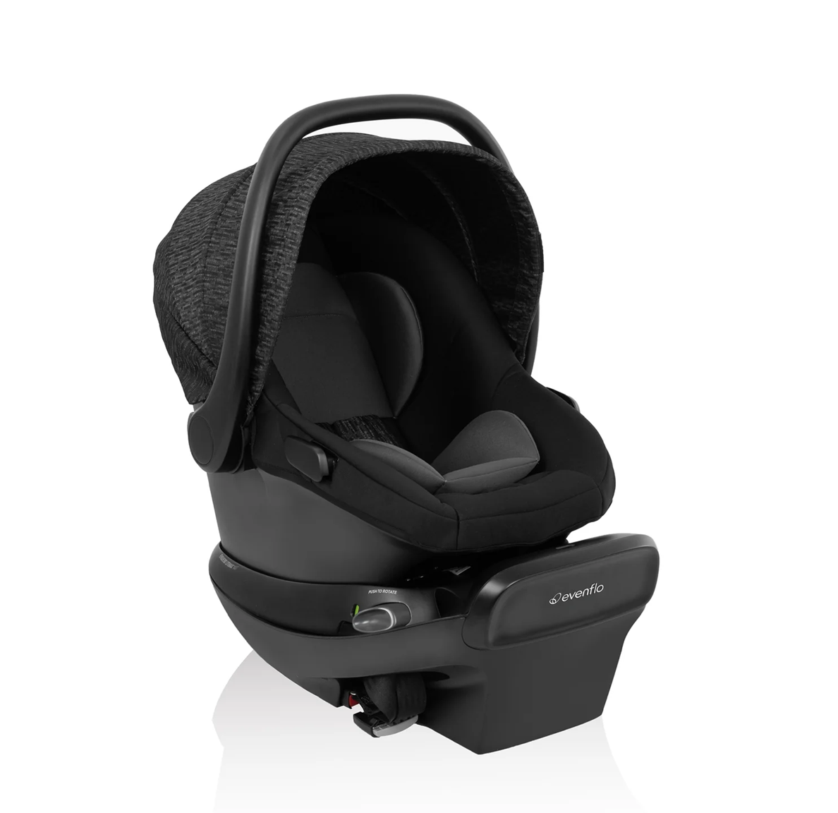 Evenflo - Shyft Intuiti Travel System with Revolve180 LiteMax NXT Rotational Infant Car Seat - Black Shale