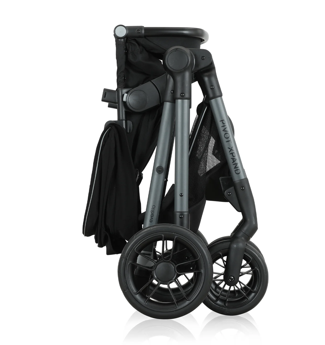 Evenflo - Pivot Xpand Modular Travel System with LiteMax Infant Car Seat - Ayrshire Black