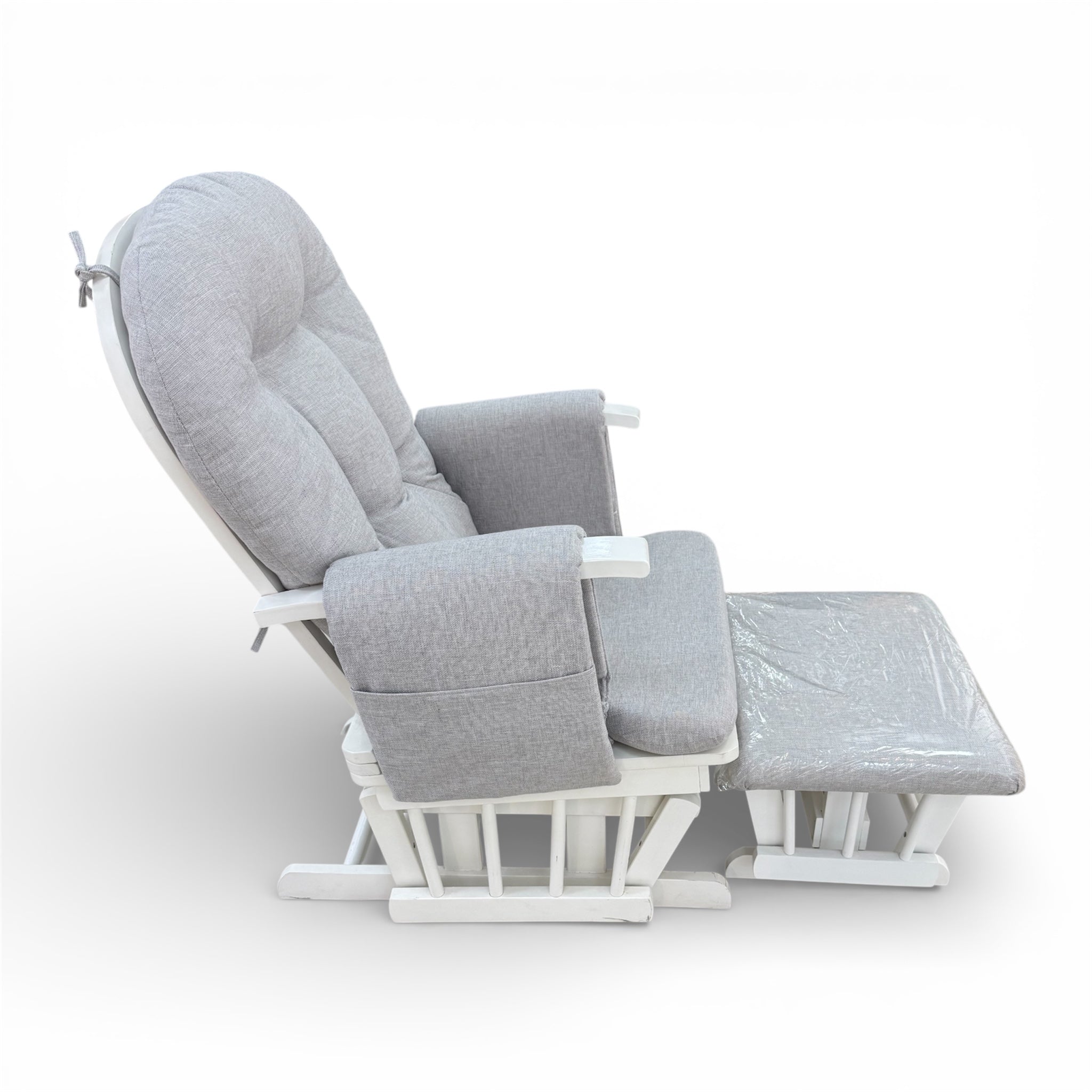 Miila Wooden Nursing Chair Light Grey