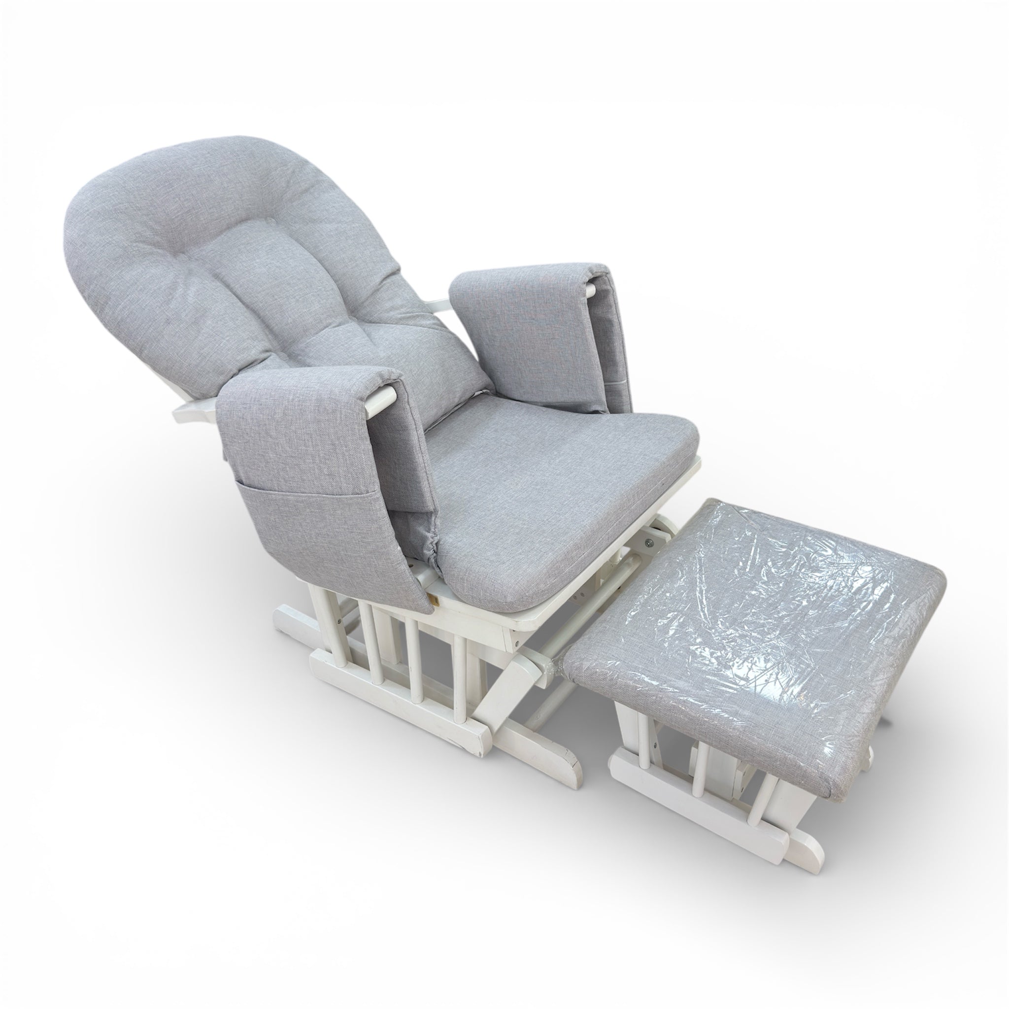 Miila Wooden Nursing Chair Light Grey