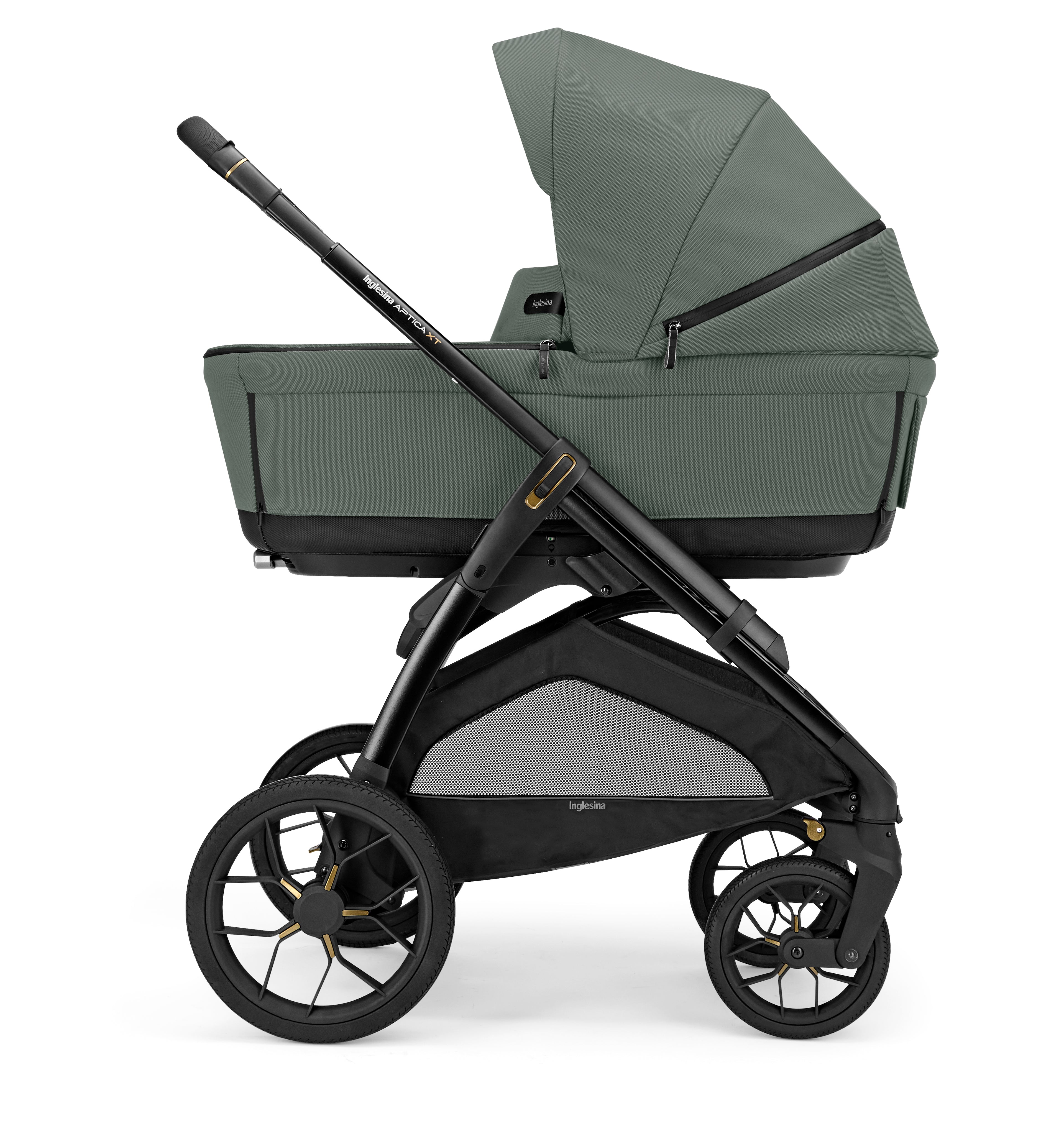 INGLESINA APTICA XT STROLLER -DRW TAIGA GREEN BLACK CHASSIS 4 IN 1 FULL SET