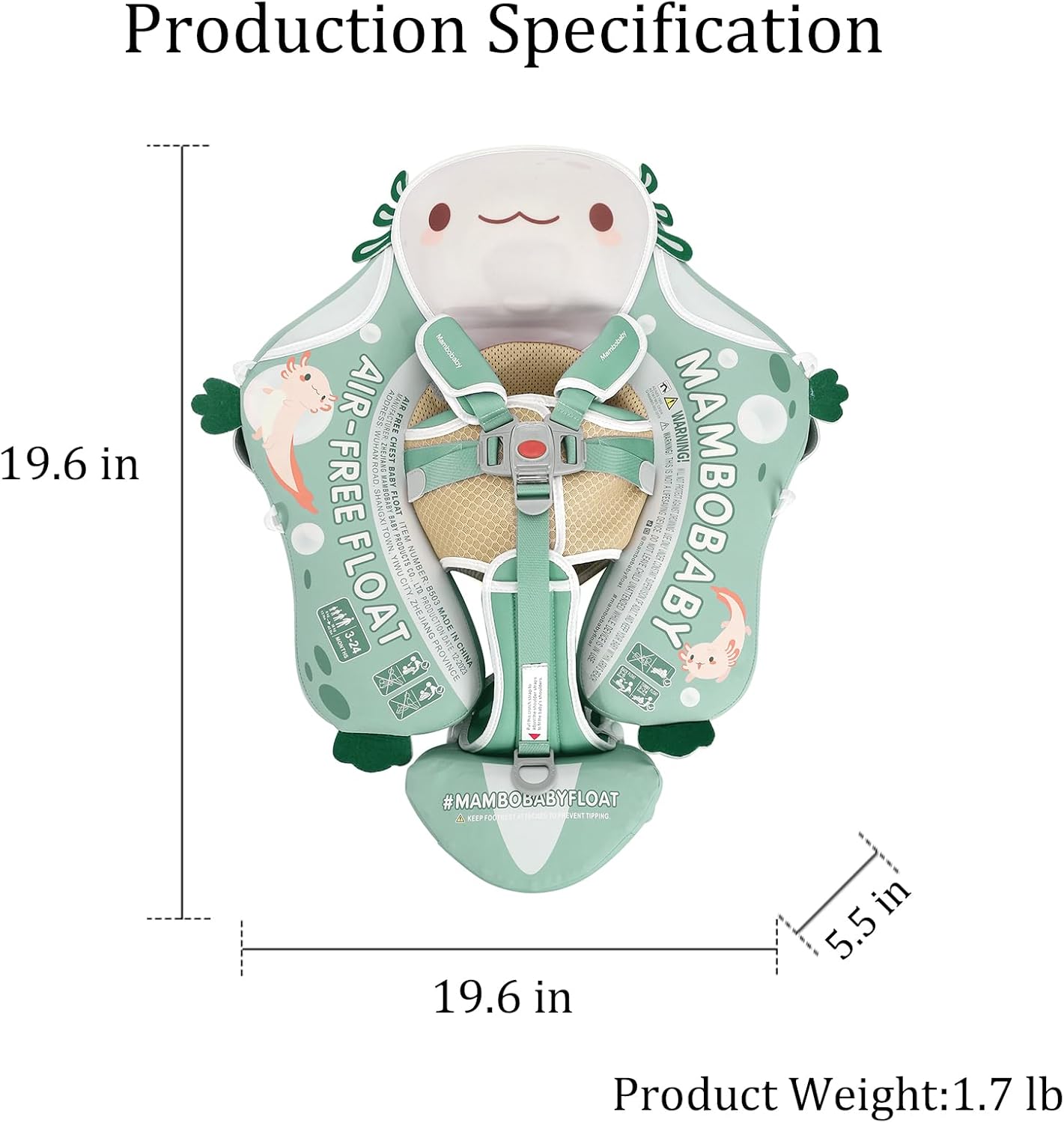 MAMBOBABY BABY FLOAT GREEN