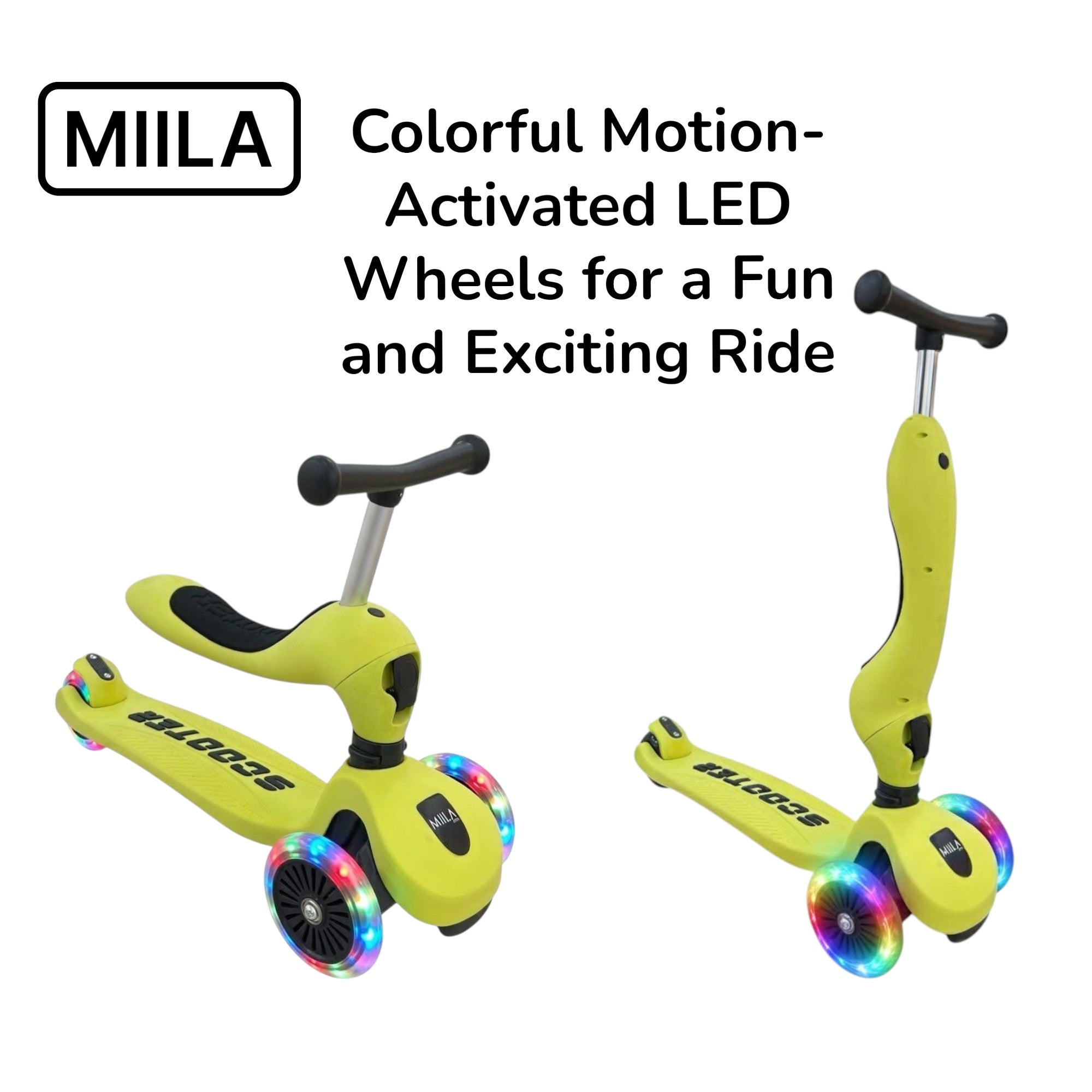 MIILA SCOOTER 2 IN 1 YELLOW
