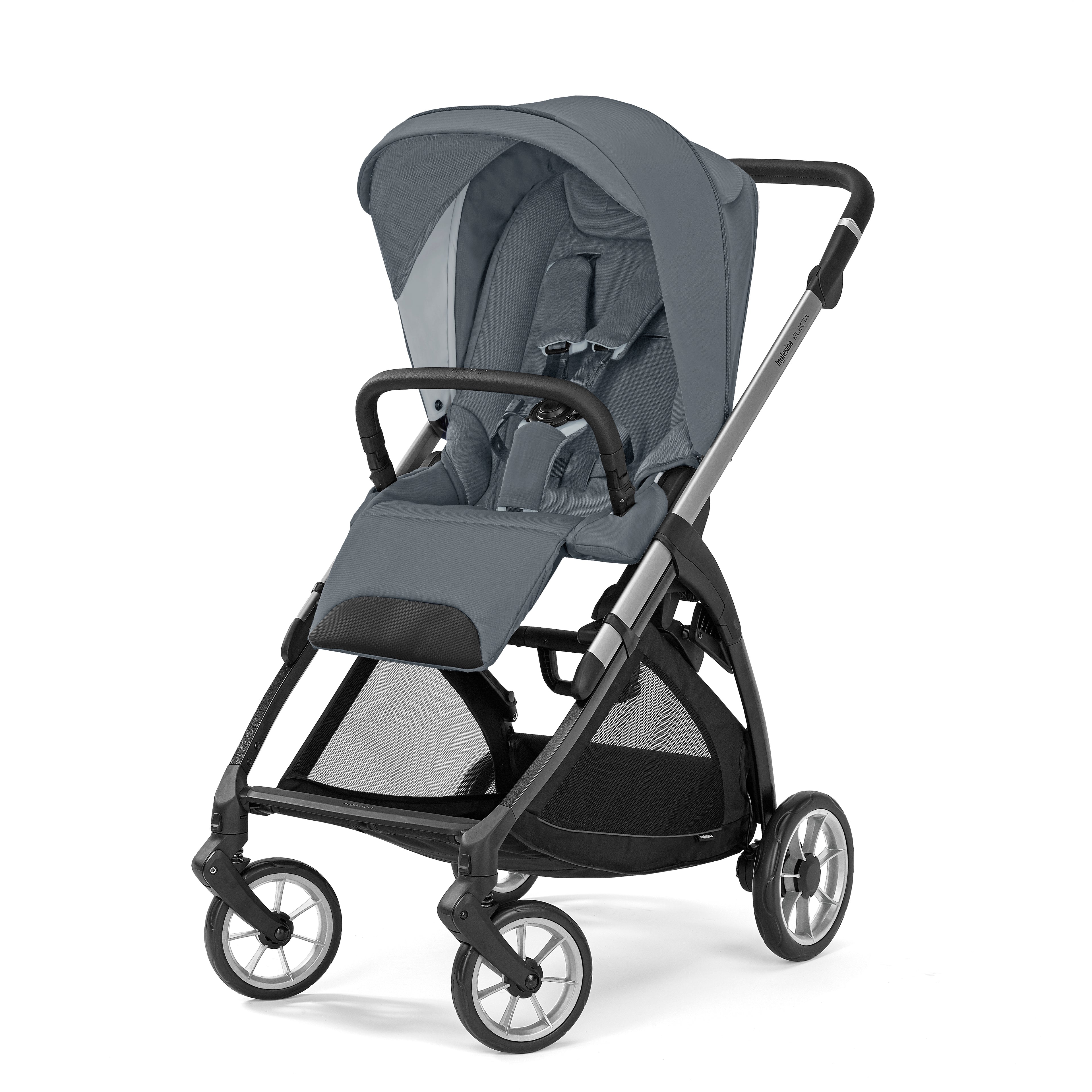 INGLESINA ELECTA STROLLER DARWIN UNION GREY+ CHASSIS BLACK 4 IN 1 FULL SET