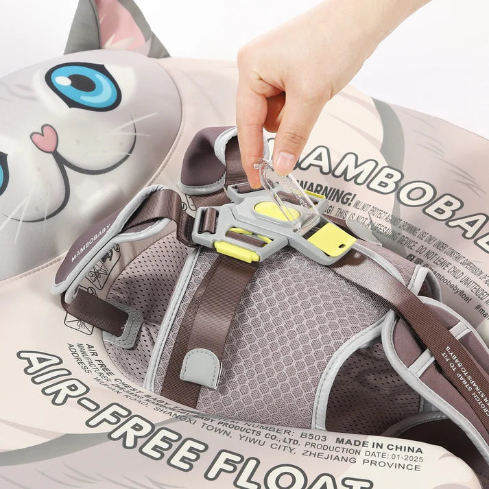 MAMBOBABY BABY FLOAT CAT GREY WITH CANOPY