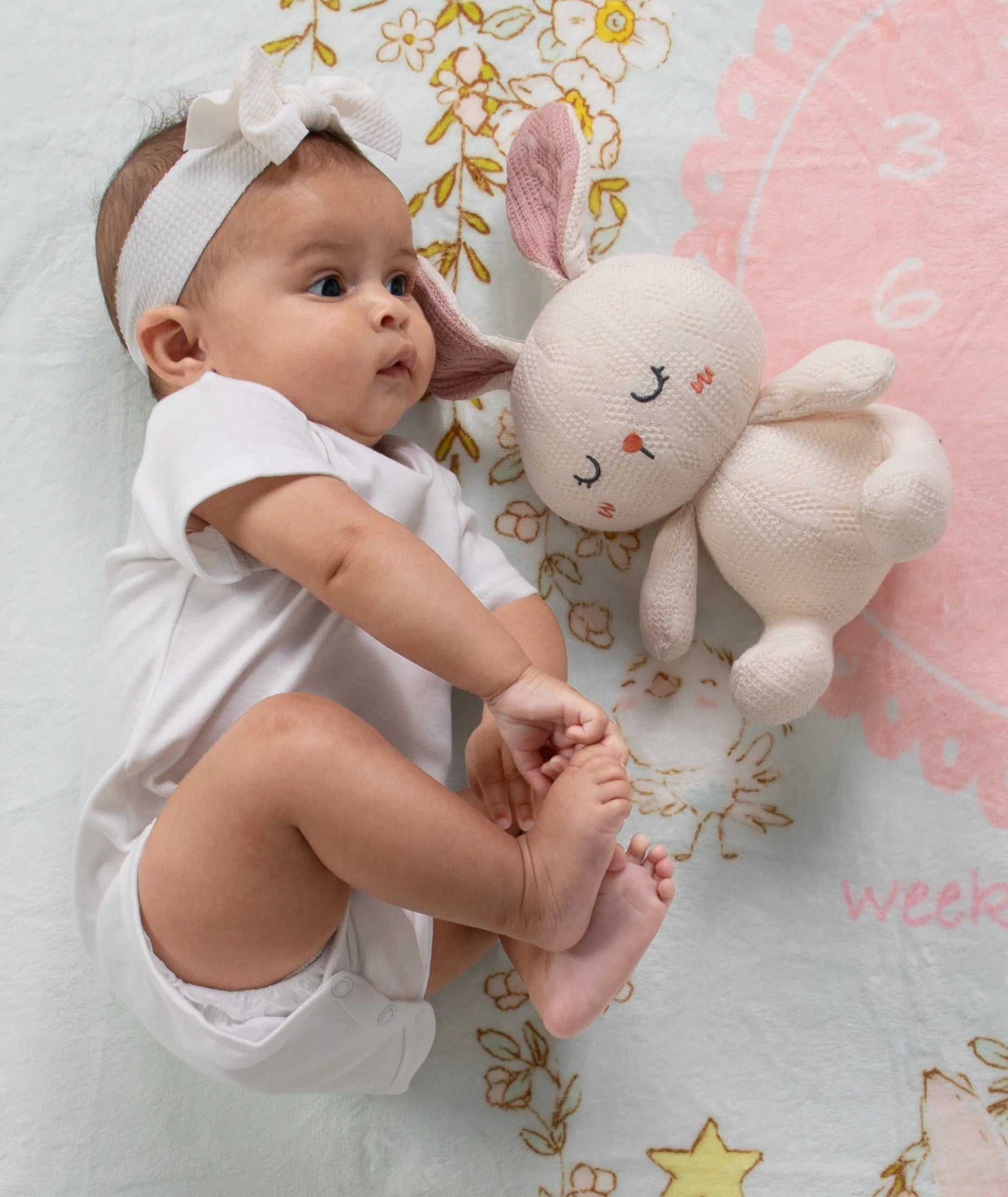 NOOEX TOY SOFT RABBIT OFF WHITE/PINK