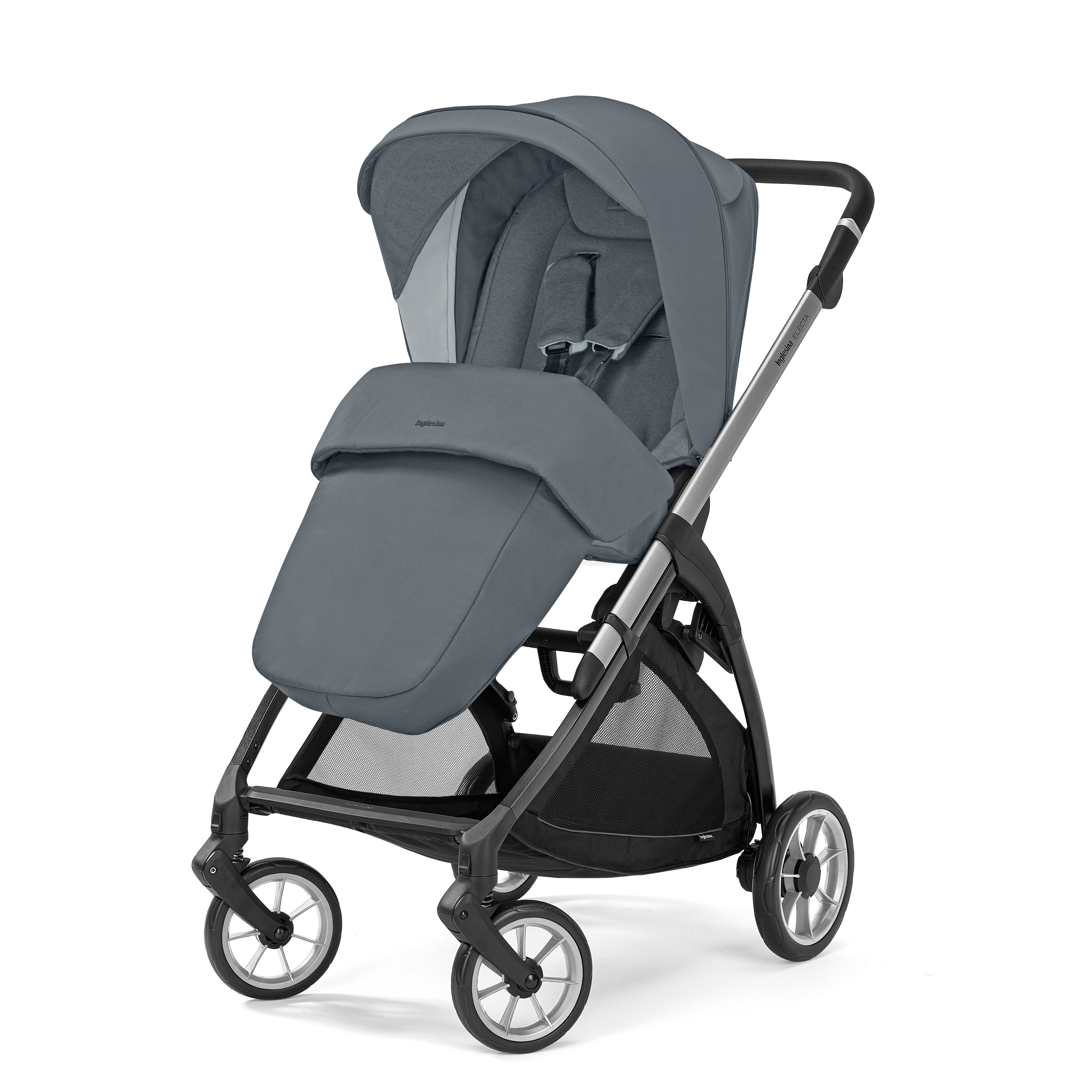 INGLESINA ELECTA STROLLER DARWIN UNION GREY+ CHASSIS BLACK 4 IN 1 FULL SET