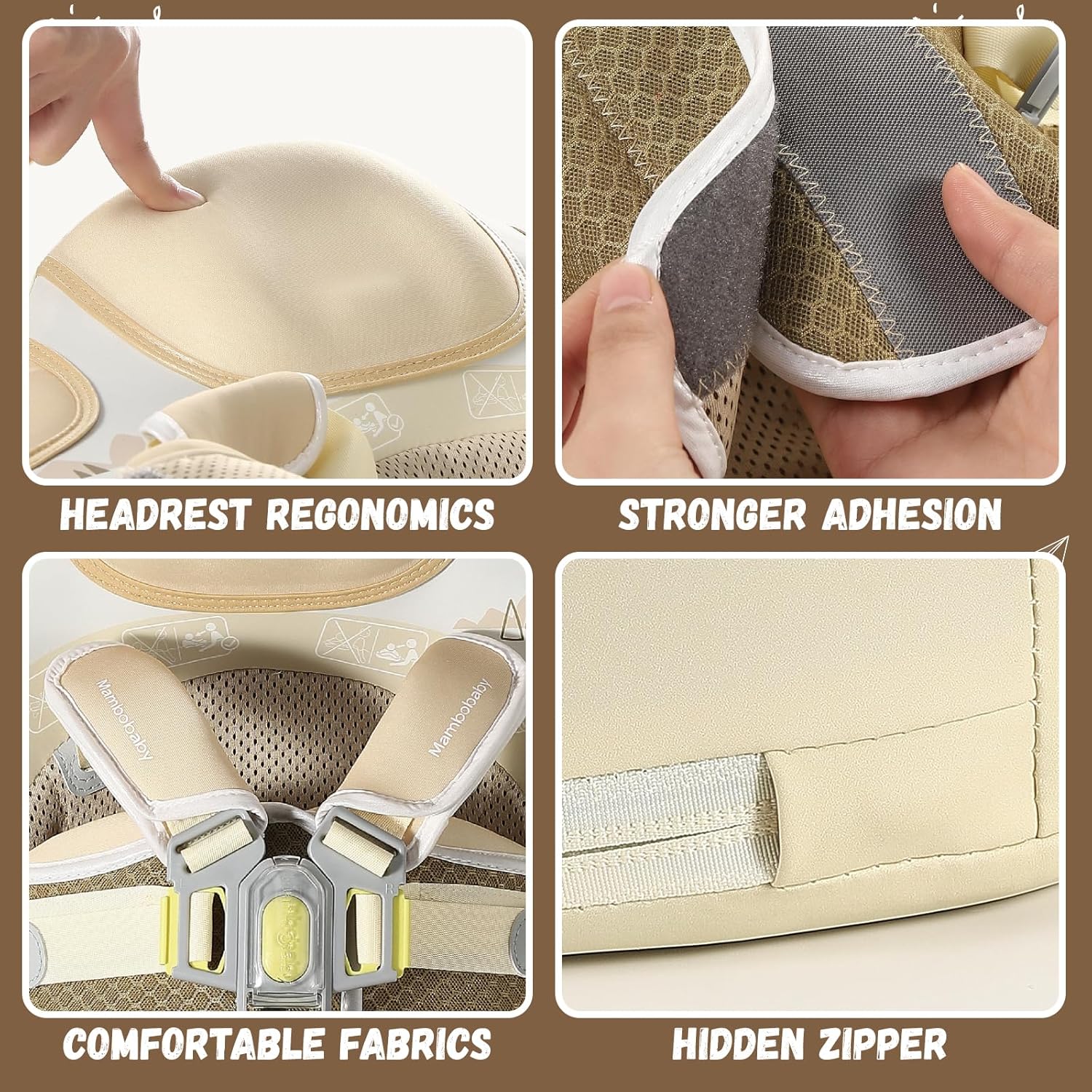 MAMBOBABY BABY FLOAT DINO WORLD BEIGE WITH CANOPY