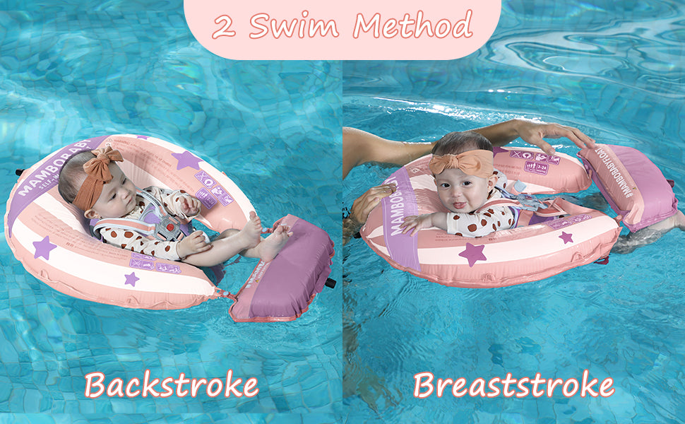 MAMBOBABY SELF-INFLATING BABY FLOAT WITH CANOPY