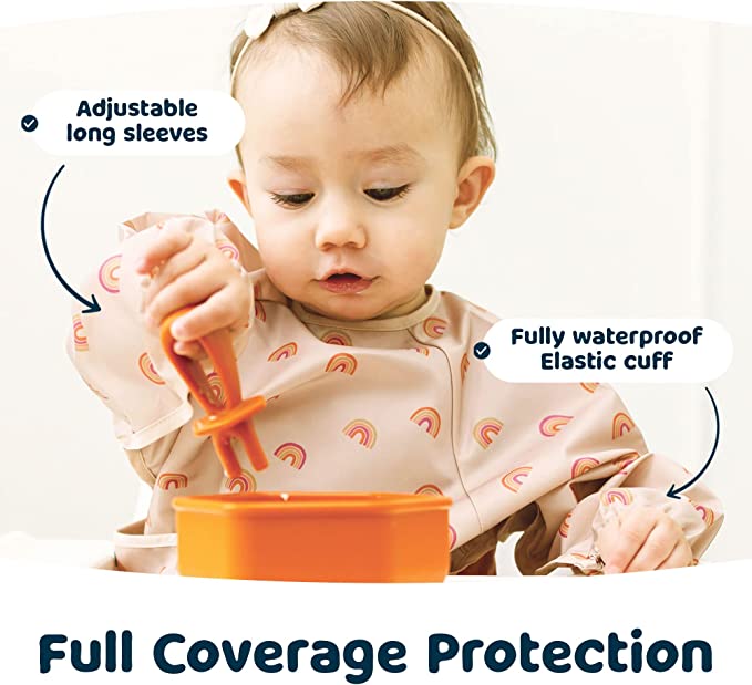 Tiny Twinkle Full Sleeve Bib - Boho Rainbow* Small