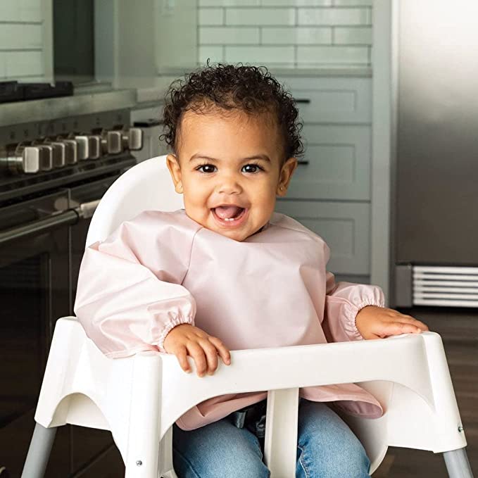 Tiny Twinkle Full Sleeve Bib 2pk - Rose & Burgundy* Small