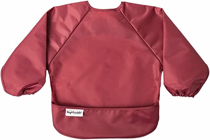 Tiny Twinkle Full Sleeve Bib 2pk - Rose & Burgundy* Small