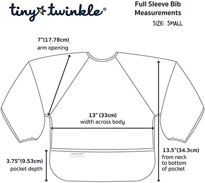 Tiny Twinkle Full Sleeve Bib 2pk - Rose & Burgundy* Small