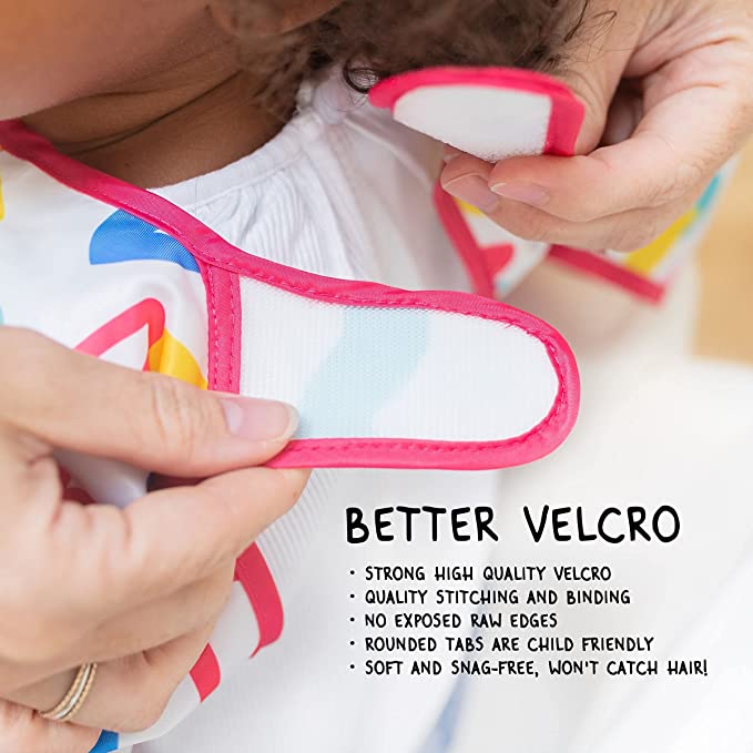 Tiny Twinkle Full Sleeve Bib 2pk - Rose & Burgundy* Small