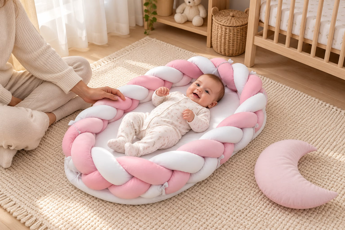 BABY MOON KNOTTED Wrapped Bumper With Mattress