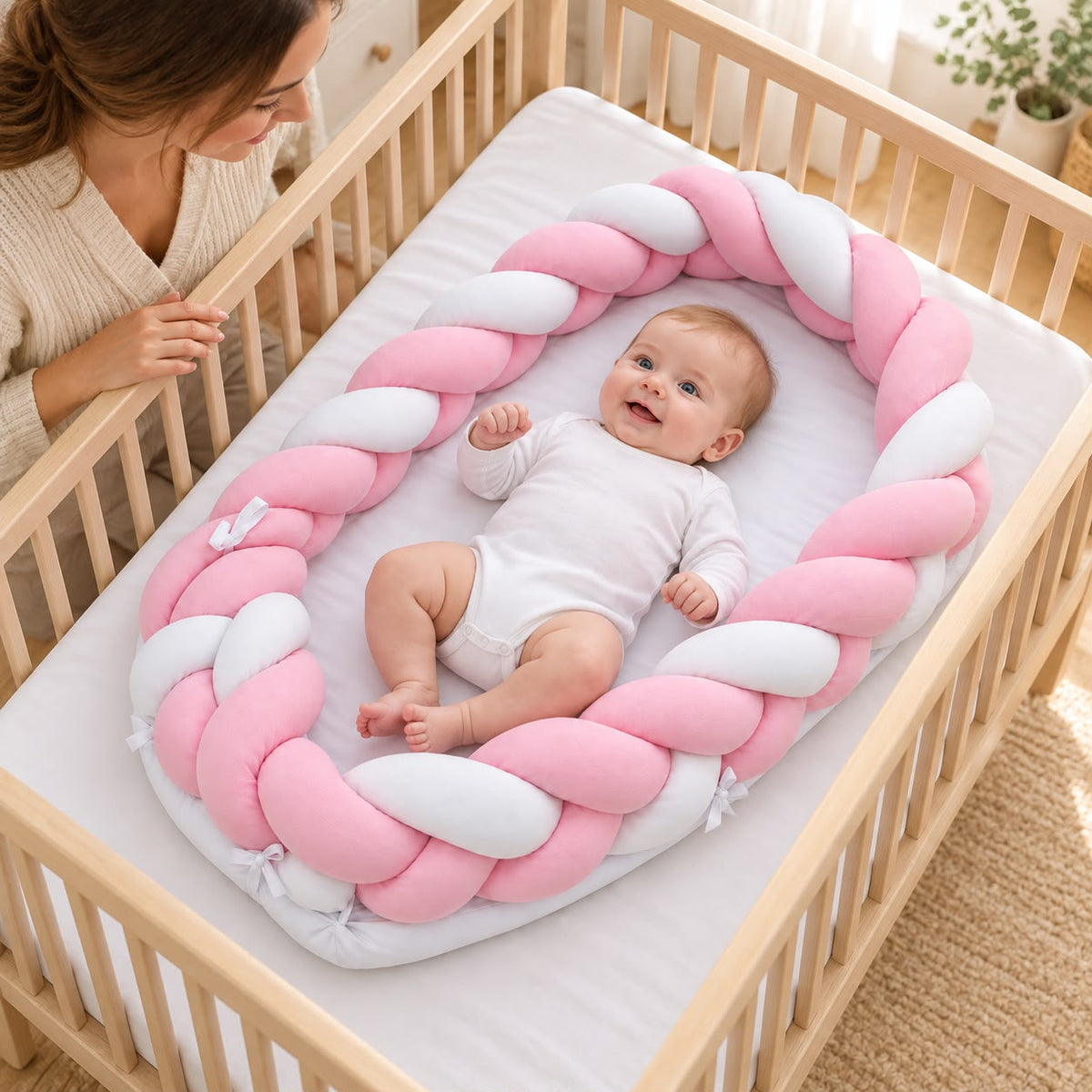 BABY MOON KNOTTED Wrapped Bumper With Mattress