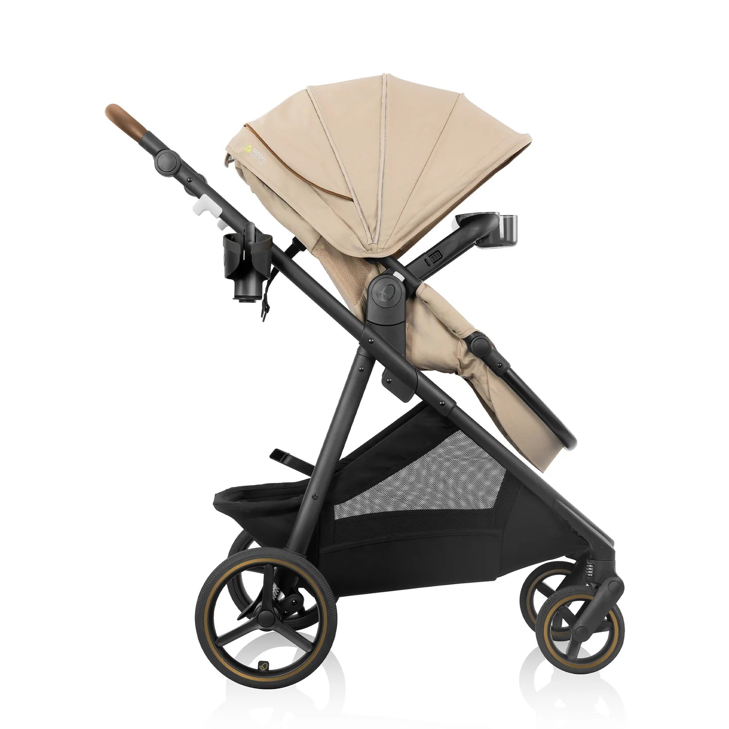 Evenflo - Shyft Intuiti+ Travel System featuring Revolve180 LiteMax NXT with SensorySoothe - Travertine