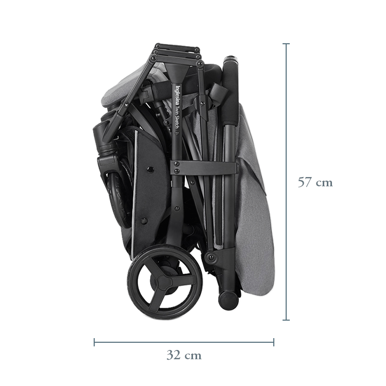 INGLESINA TWIN SKETCH STROLLER NAVY