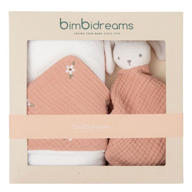 Bimbidreams (Hooded Towel +Doudou) Pink