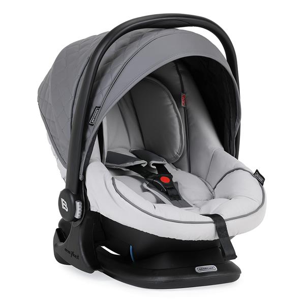 Bebecar Pram Via + Bag + Car Seat - SP 033 (Dark Grey)