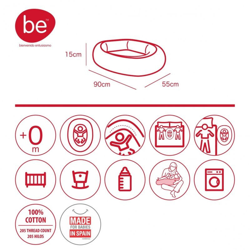 Baby Cotton Bed In Bed - Blue