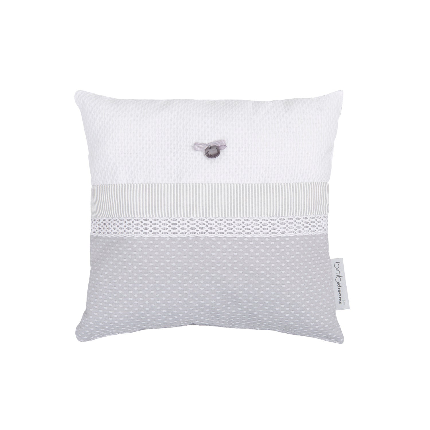 Bimbidreams Embr. Cushion 30X30 Venecia W/Grey