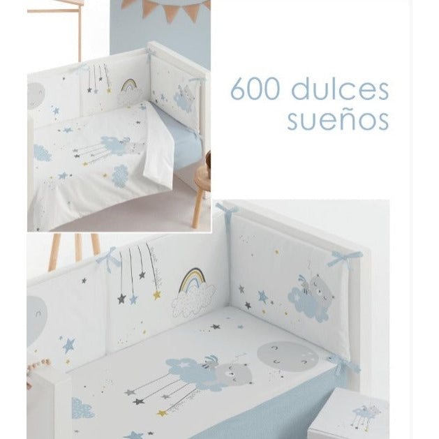Bimbidreams 3Pcs Cradle Set 50X80 -Sweet Blue Dreams