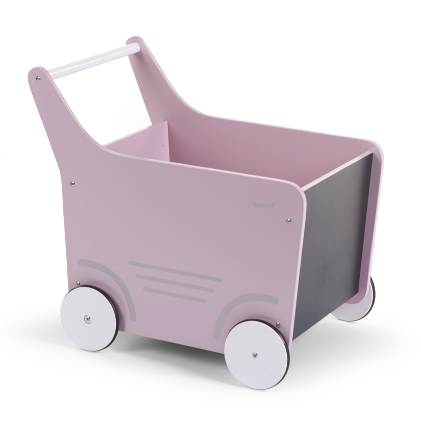 Childhome Wooden Stroller Soft Pink