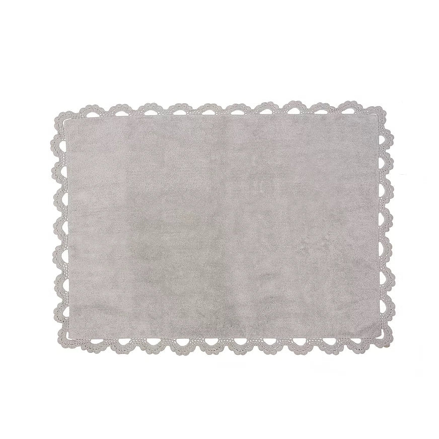 100% Cotton Washable Carpet 120*160- Versaille Grey