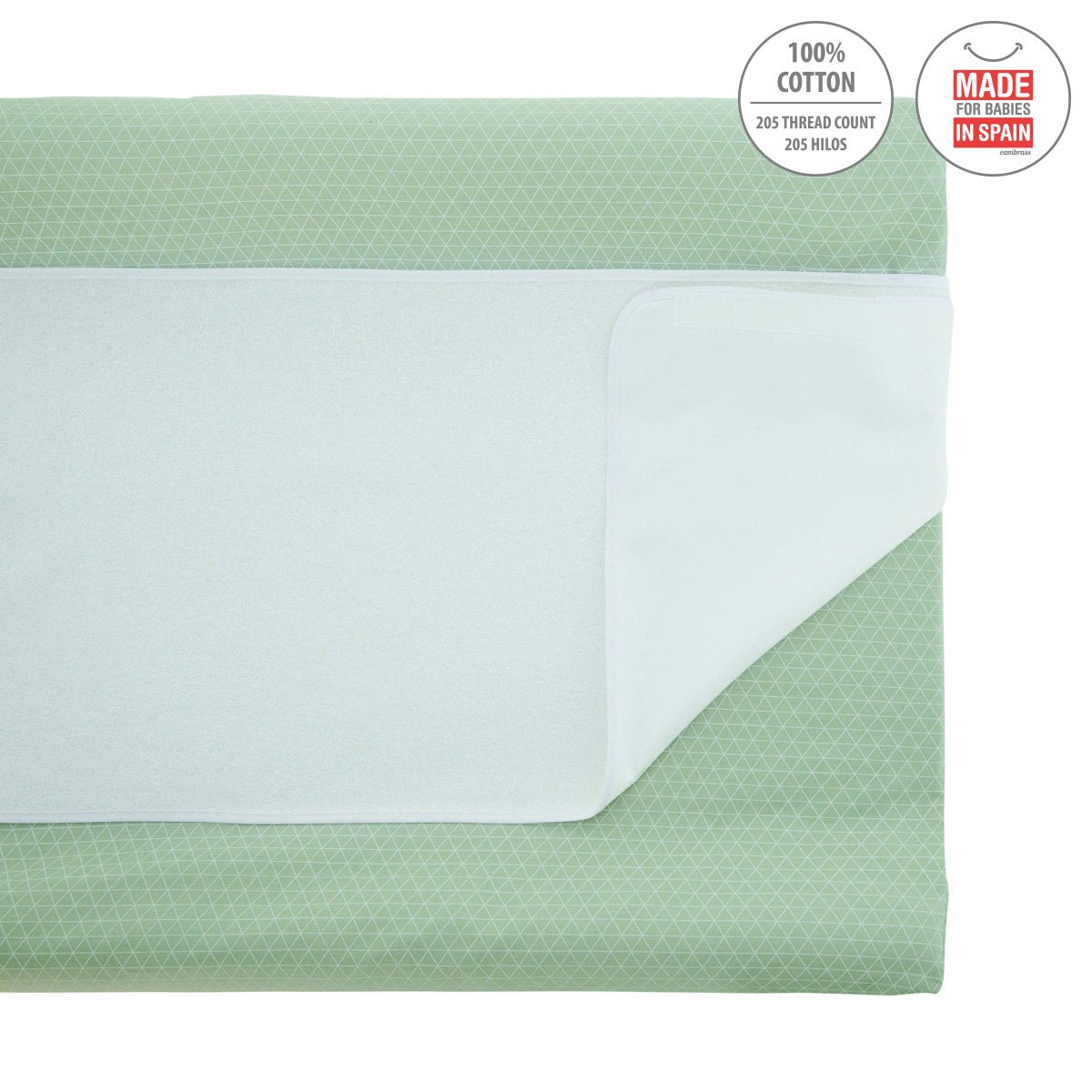 Baby Cotton Nappy Changer Foam - Moon Green