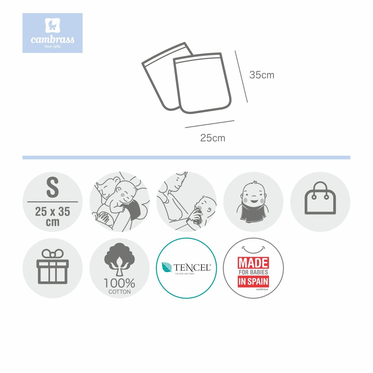 Baby Cotton Set Of 2 Towels - Beige