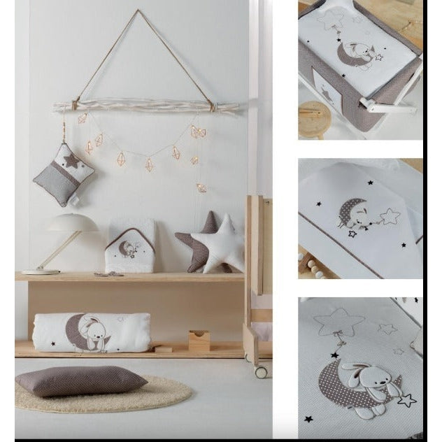 Bimbidreams 3Pcs Cradle Set 50X80 Luna W/Linen