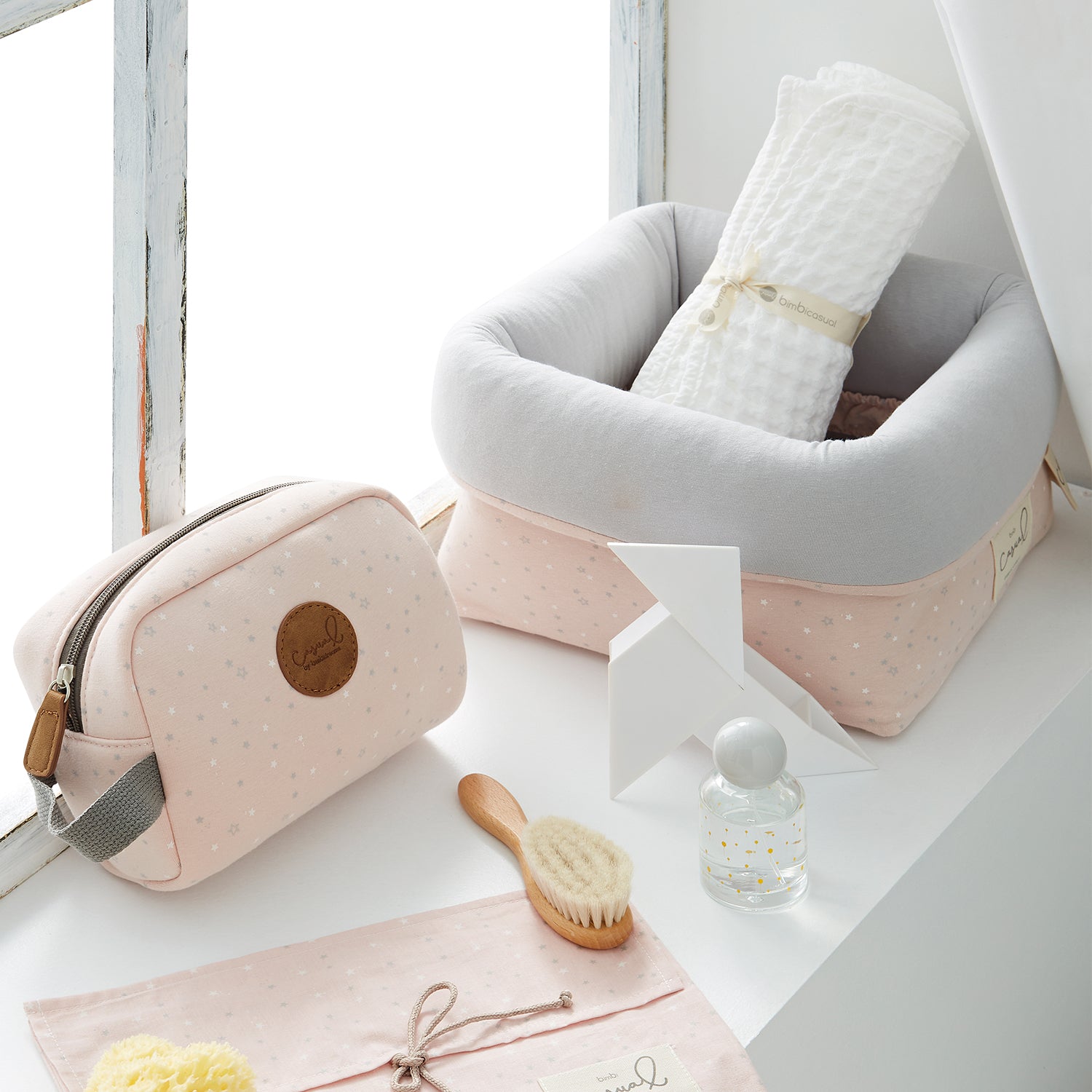 BIMBIDREAMS COIMASA SQUARED BOTTLE BASKET PLANET PINK