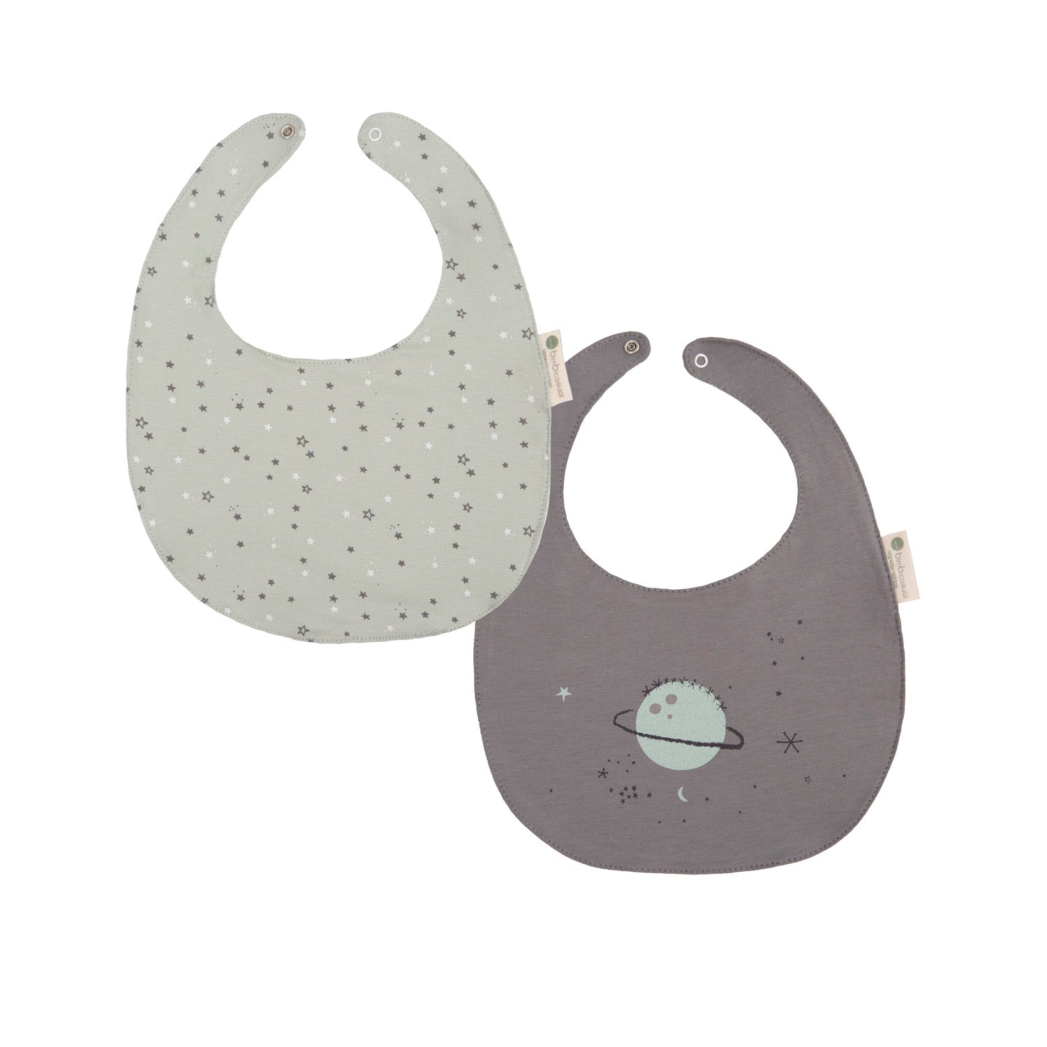 Bimbidreams Pack - 2 Bibs 20X25 Planet Green