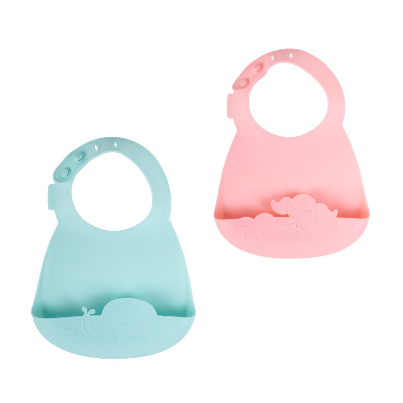 Plastimyr Tasty Bib Set Pack of 2 Pink - Turquoise