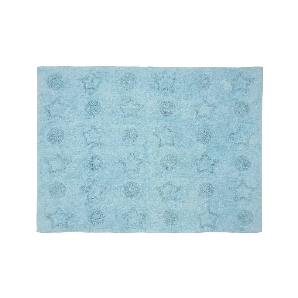 100% Cotton Washable Carpet 120*160- Planet Blue