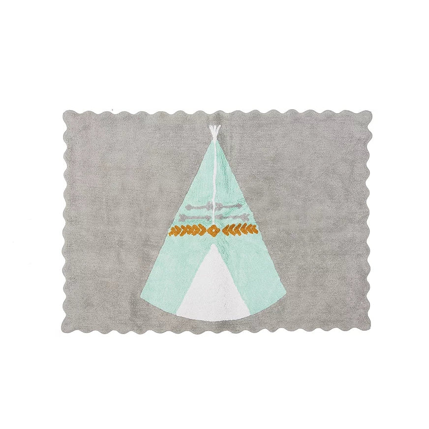 100% Cotton Washable Carpet 120*160 Tippee Mint