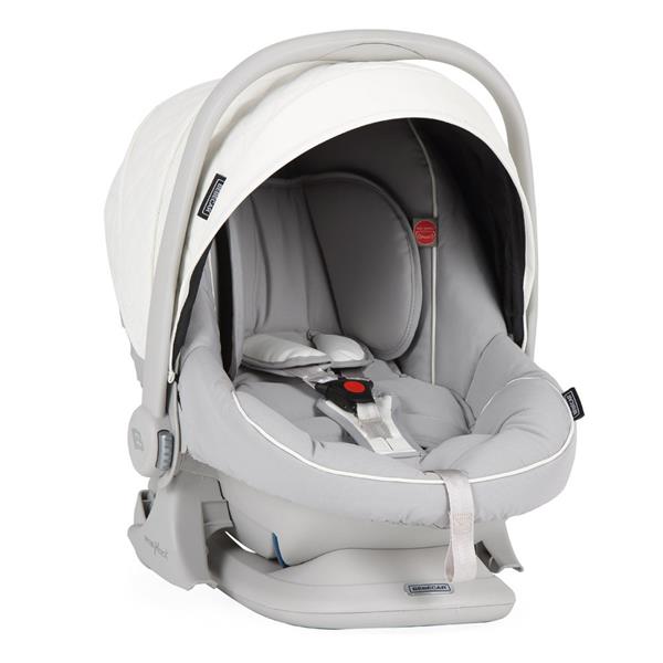 Bebecar Pram Via + Bag + Car Seat - SP 951 (Vanilla White)