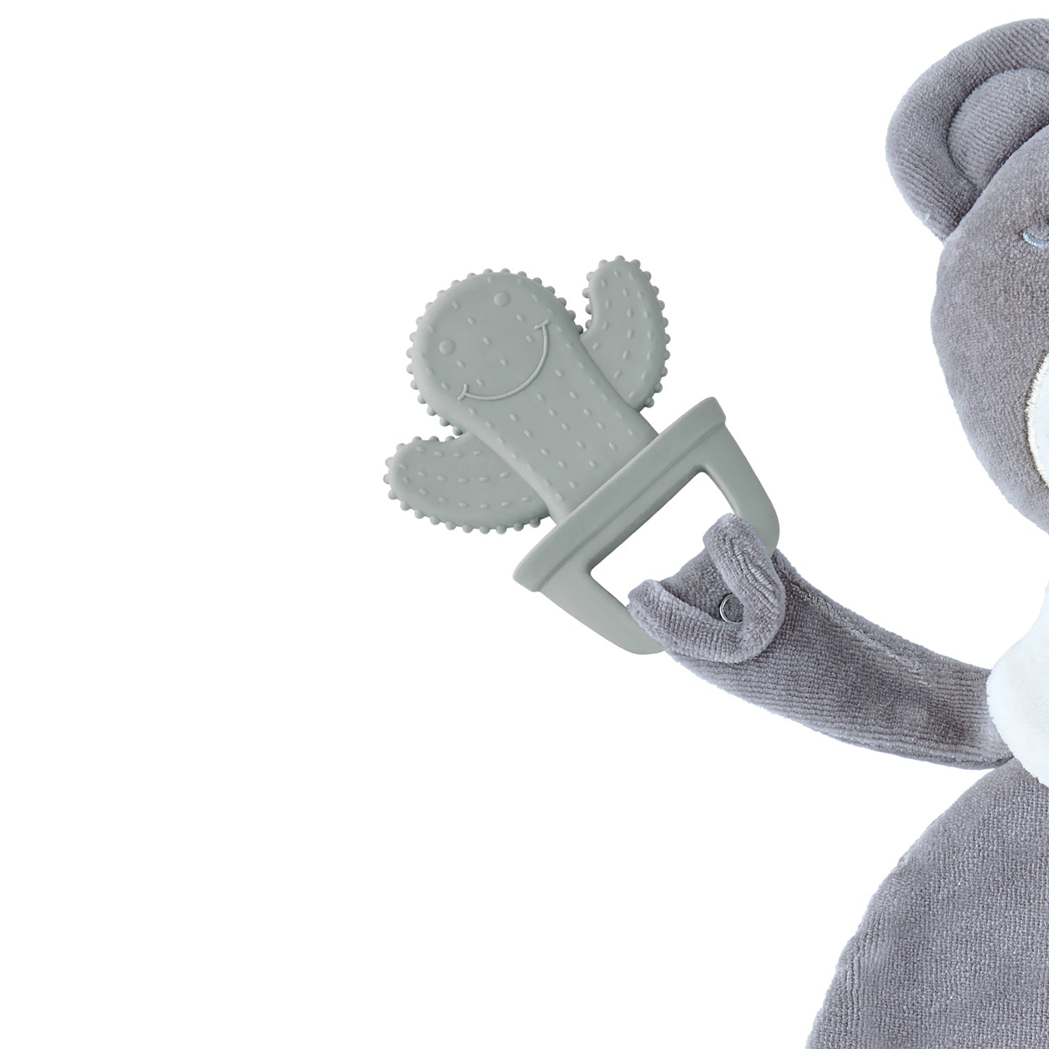 Babyjem My Sweet Bear Toy With Teether - Grey
