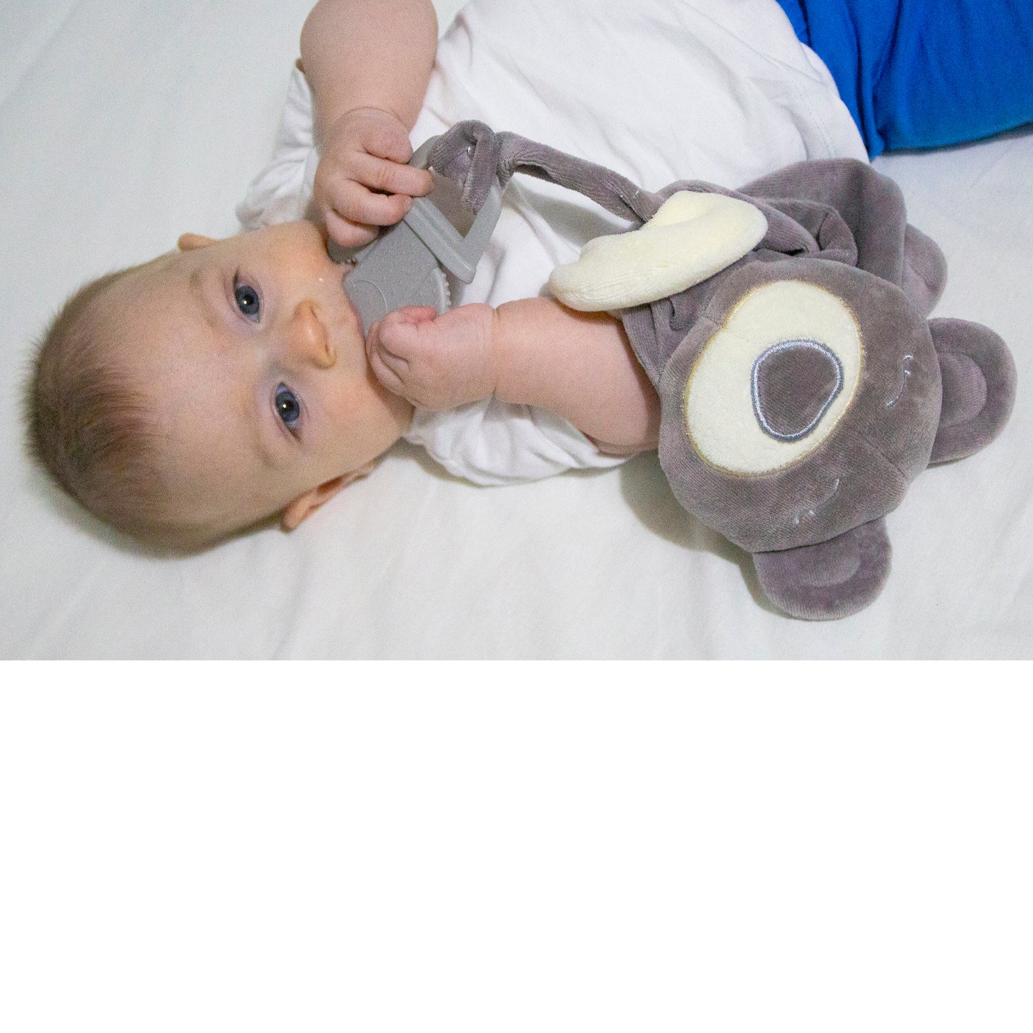 Babyjem My Sweet Bear Toy With Teether - Grey
