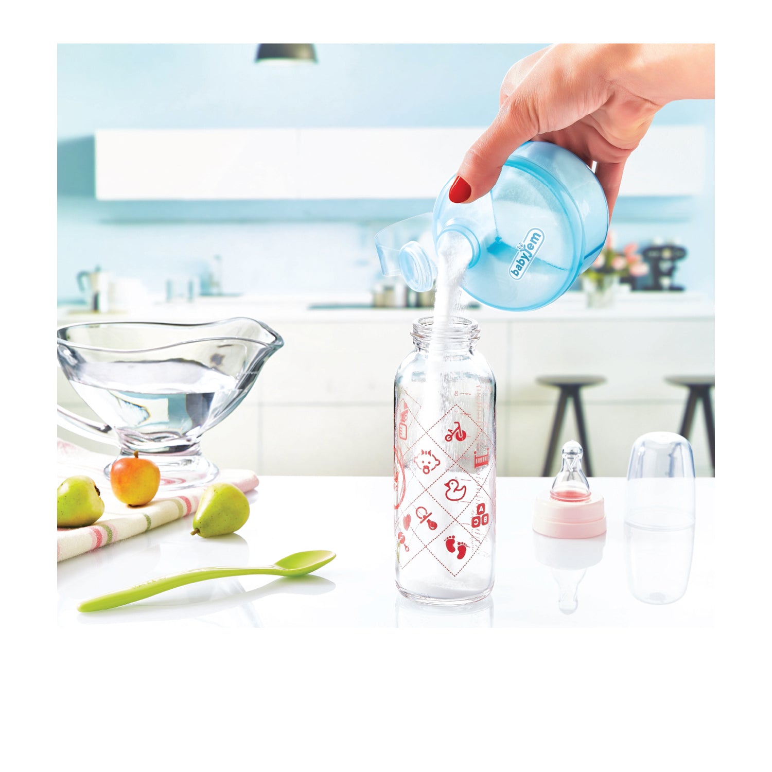 Babyjem Powder Food Container - Blue