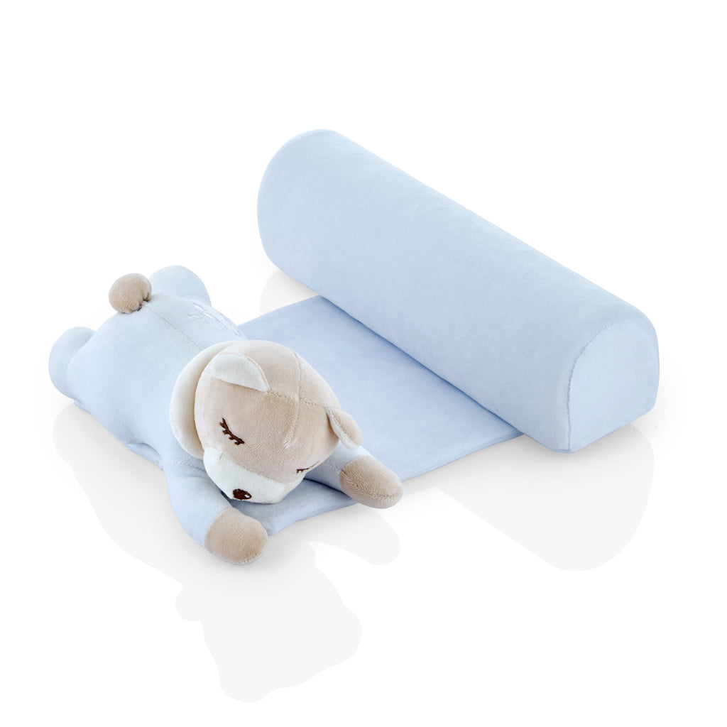 Babyjem Side Sleep Pillow With Blue Bear
