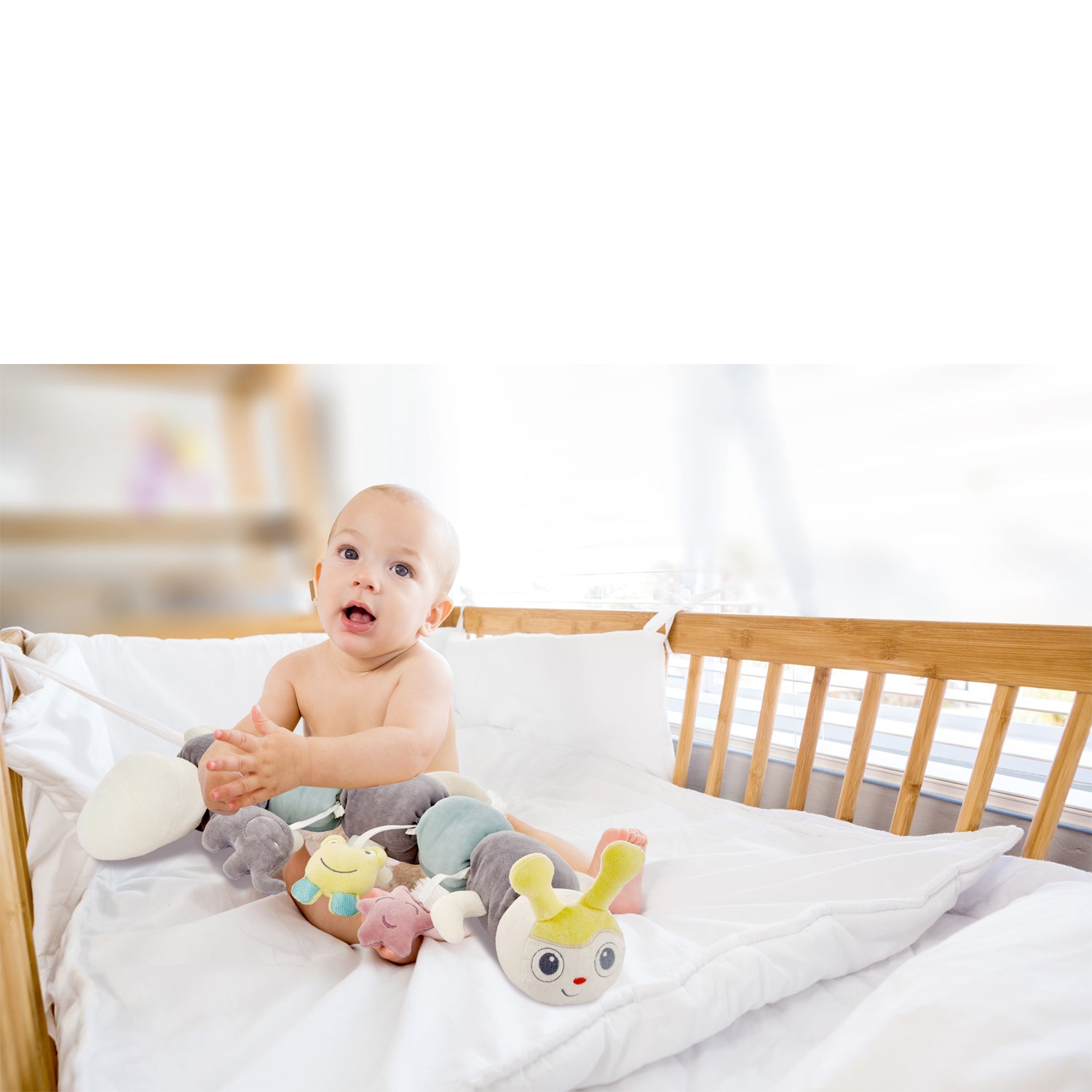 Babyjem Velvet Catterpillar Pillow - Green