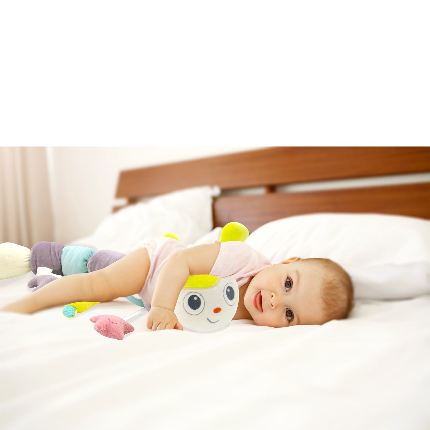 Babyjem Velvet Catterpillar Pillow - Pink