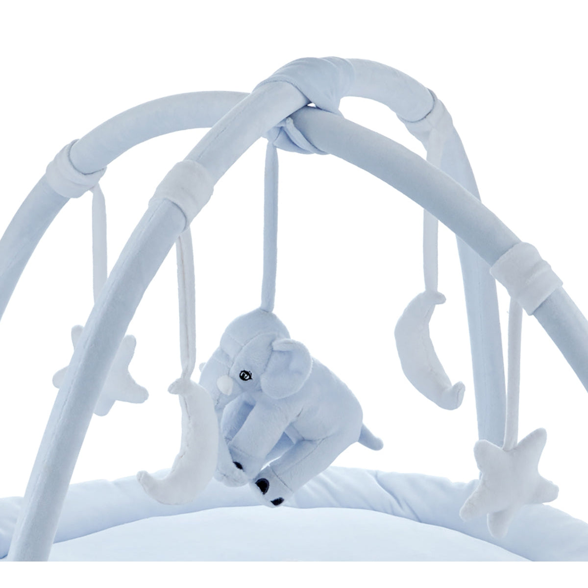 Babyjem Velvet Playing Mat With Elephant Theme - Blue