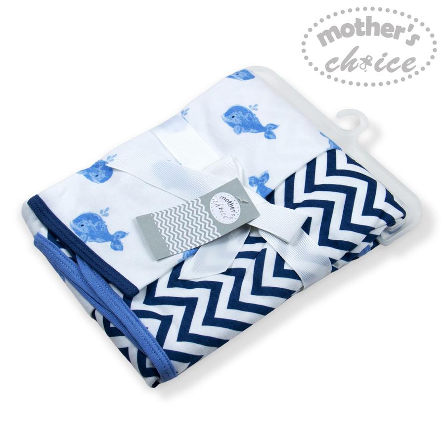 Mother's Choice Cotton 2 pcs Wraps/Receiver/Blanket - Whale