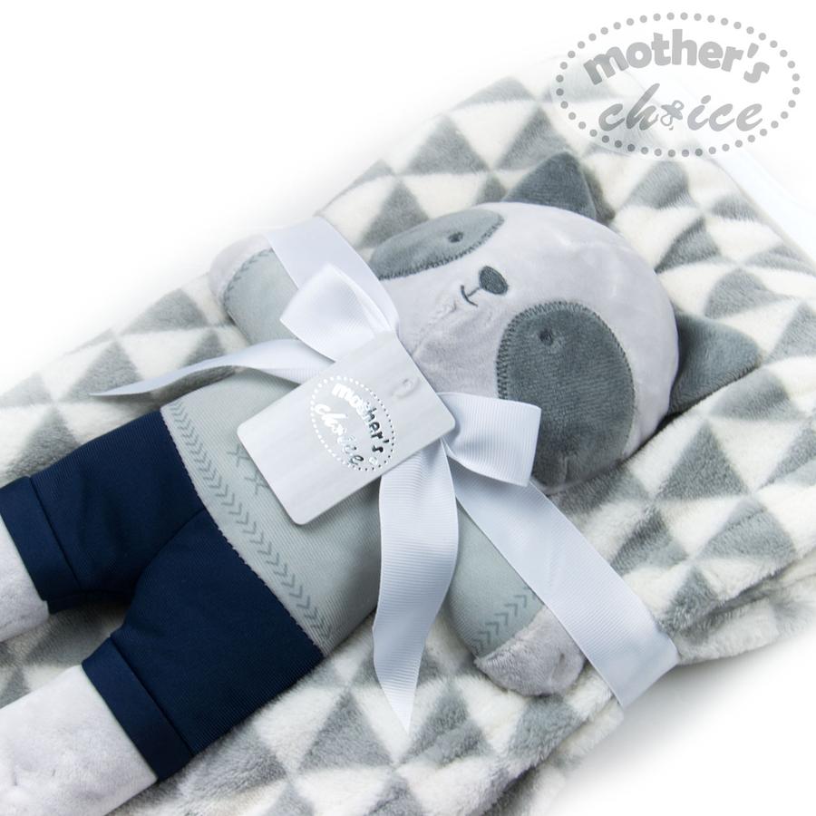 Mother's Choice Baby Blanket With Toy- Grey