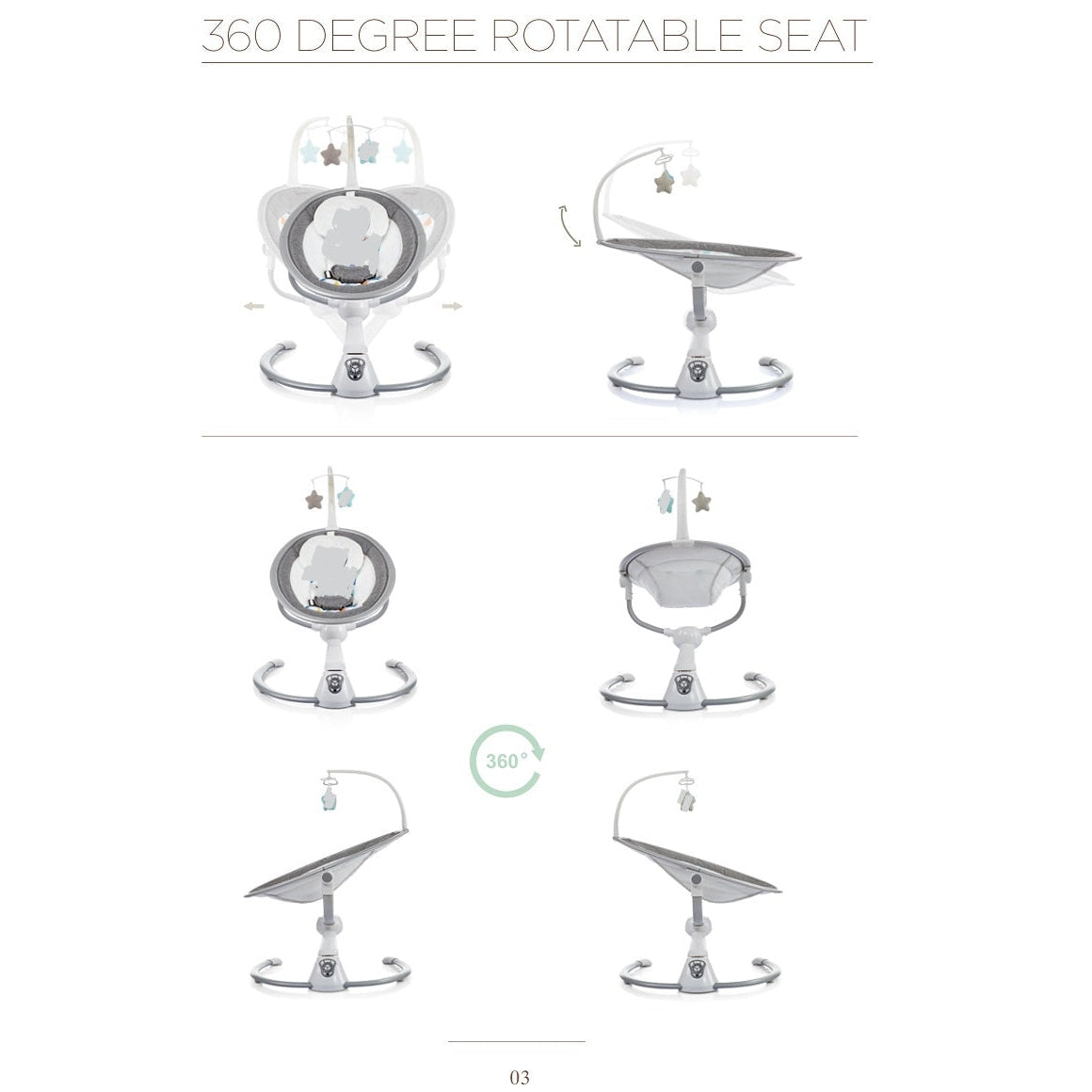 MIILA New Remote Control Baby Electric Bouncer